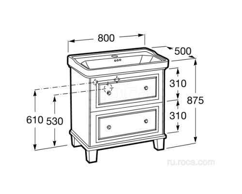 Тумба под раковину Roca Carmen 800 857135415