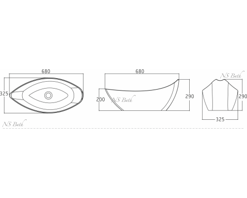 Раковина из искусственного камня NSBath матовая