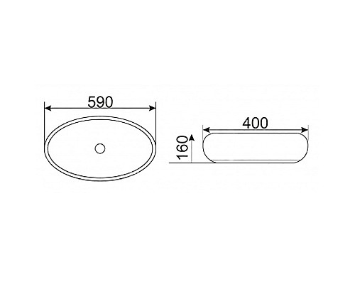 Раковина-чаша CeramaLux 59 170 Серая