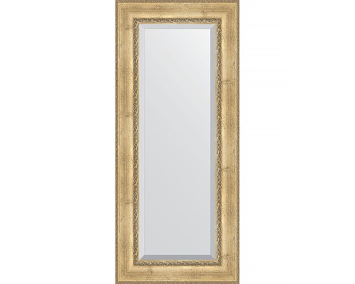 Зеркало Evoform Exclusive 142х62 BY 3532 с фацетом в багетной раме - Состаренное серебро с орнаментом 120 мм