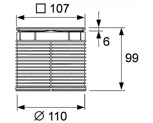 Декоративная решетка в стальной рамке TECE drainpoint S 3660007 100 мм