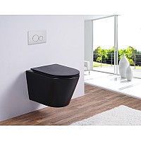 Унитаз подвесной ESBANO CLAVEL Matt Black ESUPCLAVBM 480x360x360