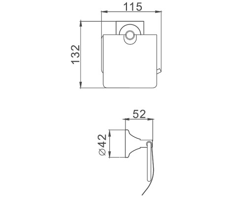 Держатель туалетной бумаги Haiba HB8503 с крышкой Хром