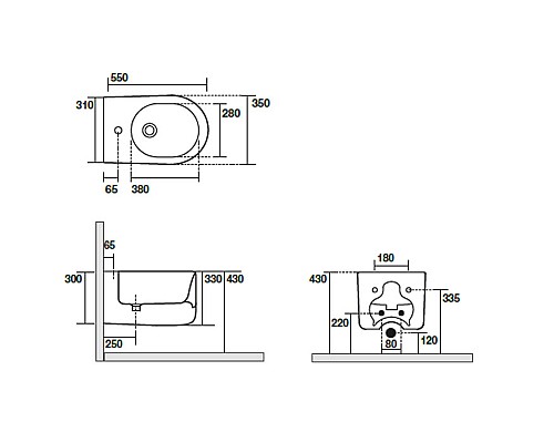 Подвесное биде Kerasan Nolita 532511