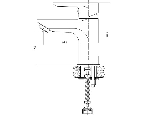 Смеситель для раковины Cersanit Vero 63060 Хром