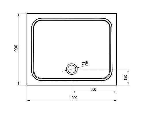 Душевой поддон из искусственного камня Ravak Gigant Pro Chrome 100x90 XA04A701010 Белый