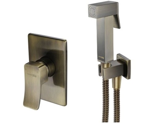 Гигиенический душ со смесителем WasserKRAFT Exter A01652 Бронза