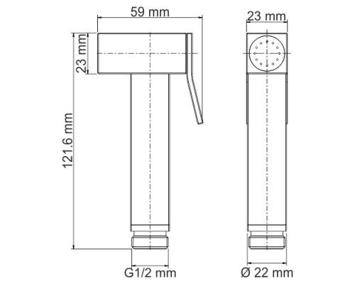 Гигиенический душ со смесителем WasserKRAFT Exter A01652 Бронза