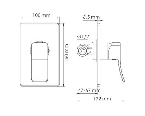 Гигиенический душ со смесителем WasserKRAFT Exter A01652 Бронза