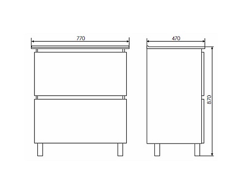 Тумба с раковиной Comforty Верона 75 00004137102 Дуб белый