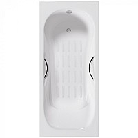 Ванна чугунная Delice Malibu 170х75 с отверстиями под ручки и антискользящим покрытием