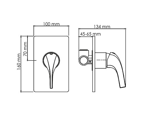 Смеситель для душа WasserKRAFT Sauer 7151 Золото