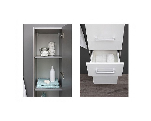 Шкаф пенал Aquanet Порто 35 L 201374 подвесной Белый