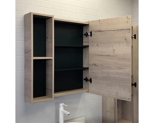 Зеркальный шкаф Comforty Порто 75 00-00009234 Дуб дымчатый