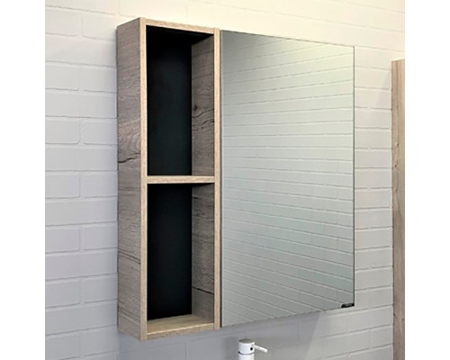 Зеркальный шкаф Comforty Порто 75 00-00009234 Дуб дымчатый