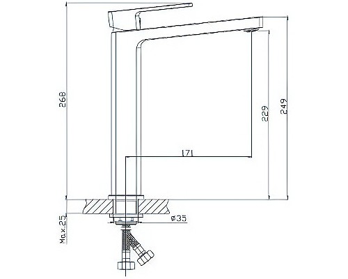 Смеситель для раковины Haiba HB11615 Хром