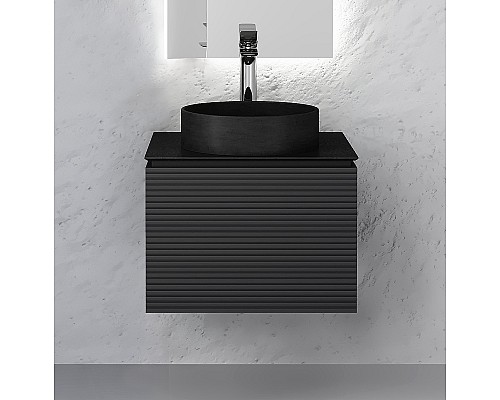 Тумба под раковину Jorno Stone 60 Stn.01.60/P/A/JR подвесная Антрацит