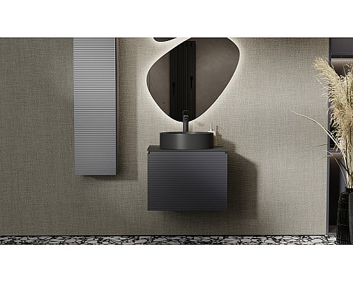 Тумба под раковину Jorno Stone 60 Stn.01.60/P/A/JR подвесная Антрацит