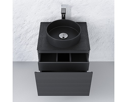 Тумба под раковину Jorno Stone 60 Stn.01.60/P/A/JR подвесная Антрацит