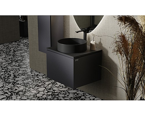 Тумба под раковину Jorno Stone 60 Stn.01.60/P/A/JR подвесная Антрацит