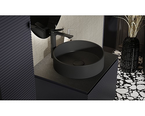 Тумба под раковину Jorno Stone 60 Stn.01.60/P/A/JR подвесная Антрацит