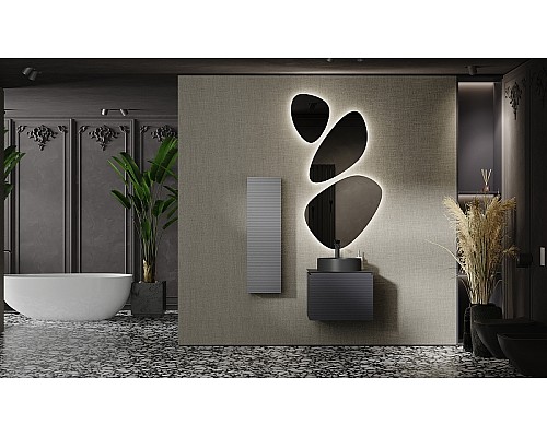 Тумба под раковину Jorno Stone 60 Stn.01.60/P/A/JR подвесная Антрацит