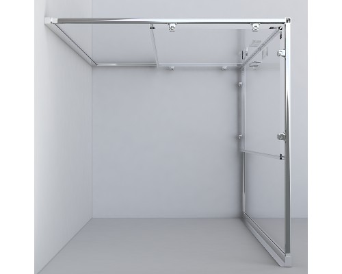 Душевой уголок Vincea Garda 120x80 VSS-1G8012CLB профиль Черный стекло прозрачное