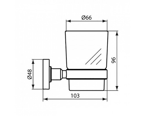Стакан для зубных щеток Ideal Standard IOM A9120AA Хром