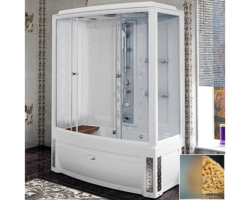 Душевой бокс Radomir Элис 1 168x85 L 1-04-1-1-4-0951 профиль Белый стекло матовое