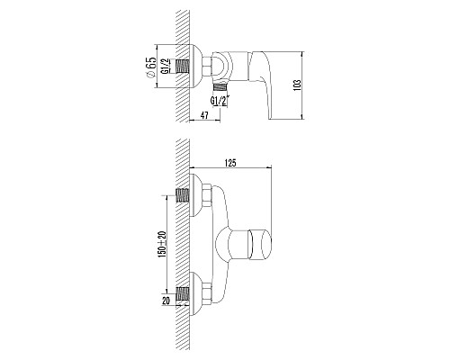 Смеситель Lemark Pramen LM3303C для душа