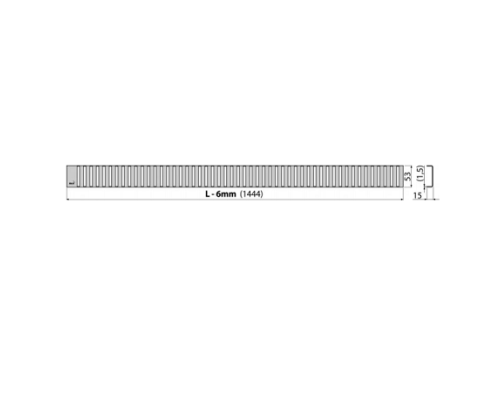 Решетка AlcaPlast Line хром матовый