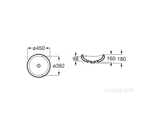 Раковина Roca Urbi 45 327225000