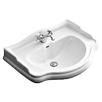 Раковина Kerasan Retro 104601 69 см, белый, на 1 отверстие