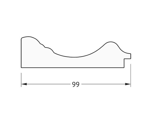 Зеркало Evoform Exclusive 89х59 BY 3419 с фацетом в багетной раме - Травленое серебро 99 мм