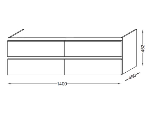 Тумба Jacob Delafon под раковину-столешницу EB2020-RA-E16