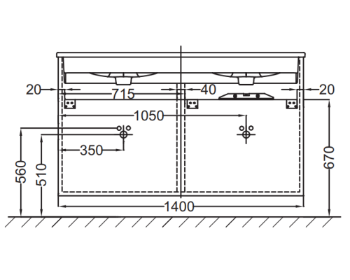 Тумба Jacob Delafon под раковину-столешницу EB2020-RA-E16