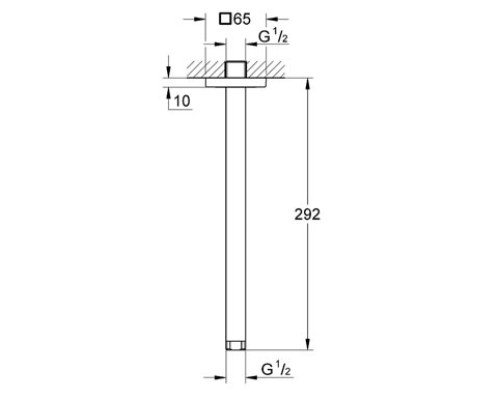 Потолочный душ Grohe 27484000 292 мм