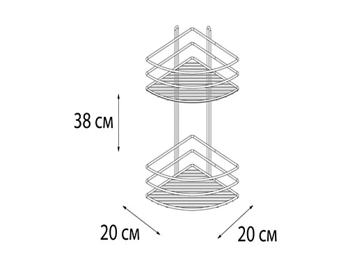 Полка корзина Fixsen FX-710W-2 угловая Белая