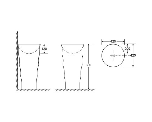 Раковина Cerutti SPA Alessia 42 CT7834 Белая