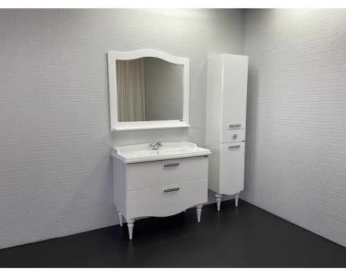 Шкаф пенал Comforty Монако 40 R Белый глянец