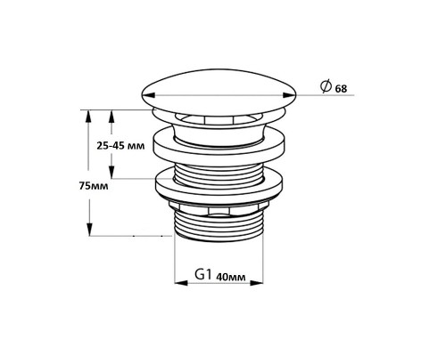 Донный клапан Creavit SF032-B click-clack Белый