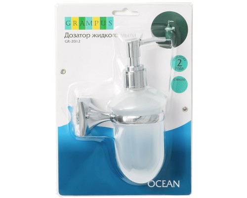 Дозатор для жидкого мыла Grampus Ocean GR-2012 Хром Белый