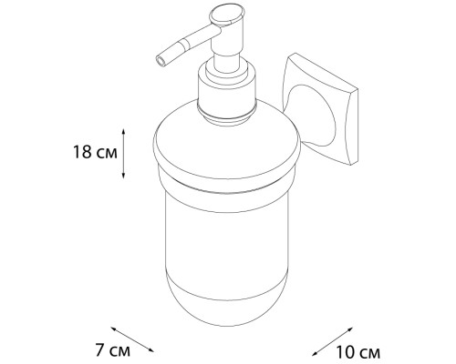 Дозатор для жидкого мыла Grampus Ocean GR-2012 Хром Белый
