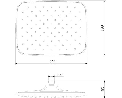 Верхний душ Lemark LM8133C Хром Белый