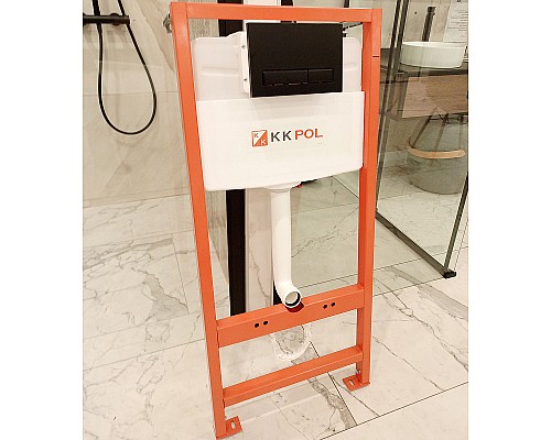 Клавиша смыва KK POL M08 350/PPC/114-00-00 Черная матовая