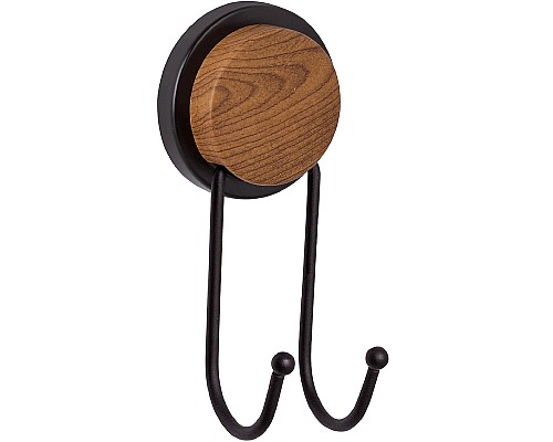 Двойной крючок Fixsen Magic Wood FX-46005A Черный матовый