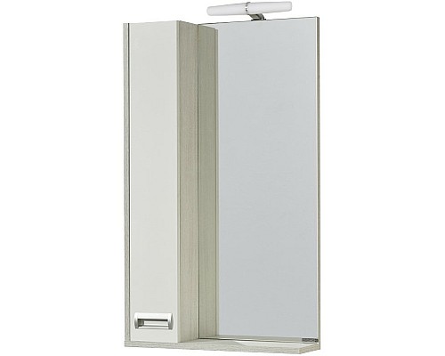 Зеркальный шкаф Aquaton Бекка PRO 50 1A214502BAC20 с подсветкой Белый Дуб сомерсет