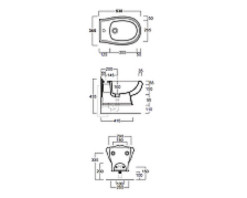 Биде Simas Arcade AR843bi*1 подвесное Белое