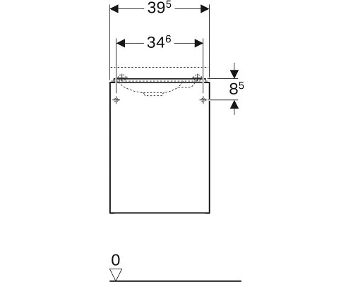 Тумба под раковину 40 см Geberit Acanto 500.607.01.2