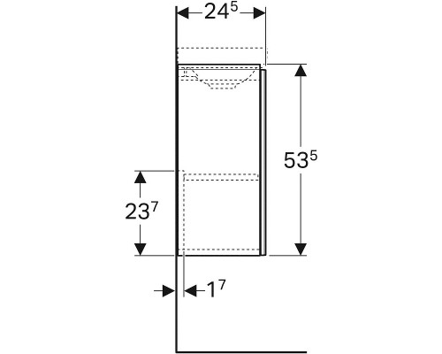 Тумба под раковину 40 см Geberit Acanto 500.607.01.2